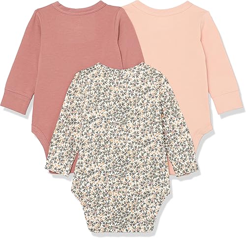 Miniatura 2 de Tienda Essentials Unisex Babies' Cotton Long-Sleeve Side Snap Bodysuit (Previously Tienda Aware), Pack of 3