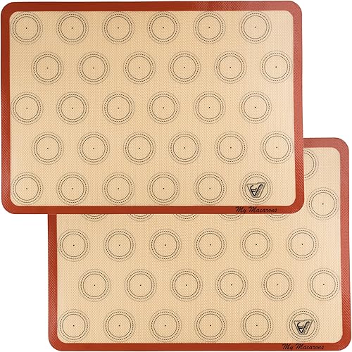 Tapete de silicona para hornear macarrĂłn Juego de 2 medias hojas grueso y grande 11 58 pulgadas x 16 12 pulgadas forro de silicona antiadherente Tapete de silicona para hornear macarrĂłn Juego de 2 medias hojas grueso y grande 11 58 pulgadas x 16 12 pulgadas forro de silicona antiadherente