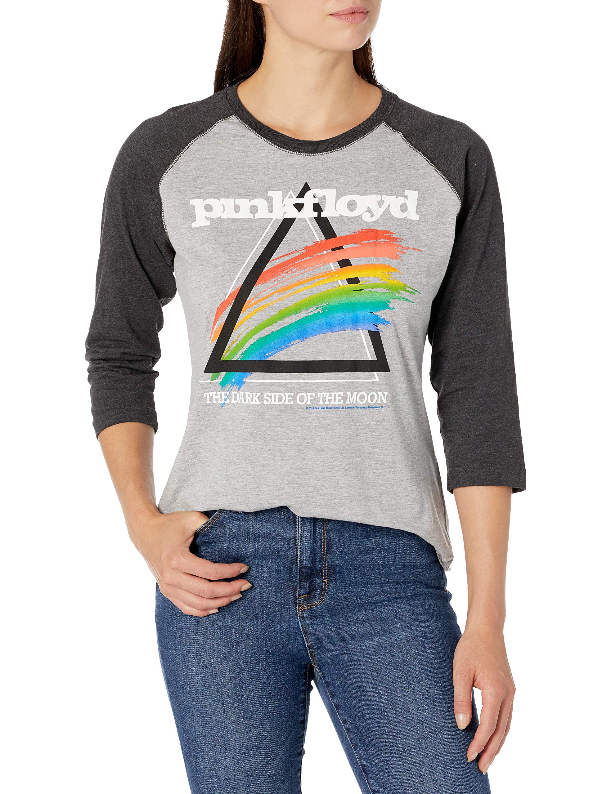 Liquid BlueWomen's Pink Floyd Spectrum Splash Raglan Ls Juniors T-Shirt