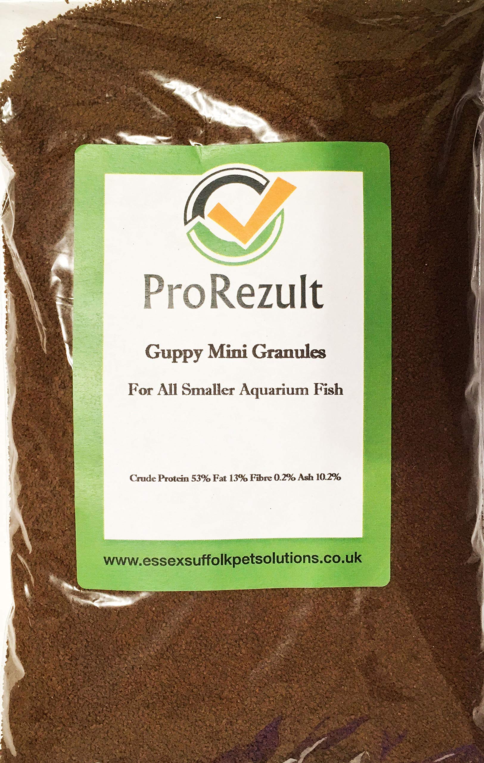 Guppy Fish Food for all Guppies Mollies Live Bearers and Small Tropical Fish 100g Pack Granules