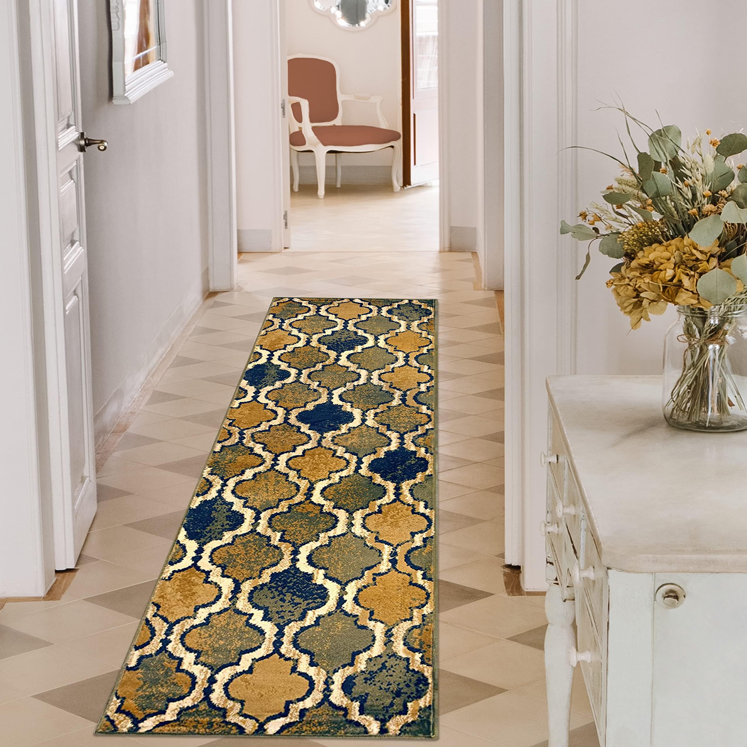Tapis de couloir en peluche de qualité supérieure et envers jute
