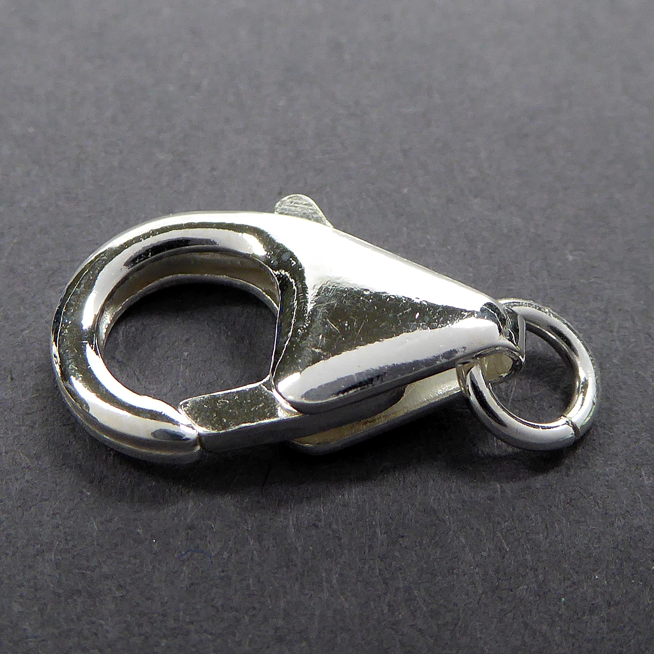 925 Silber Lobster Karabiner Clasps Karabinerhaken Verschluss 14m Ring offen (8)