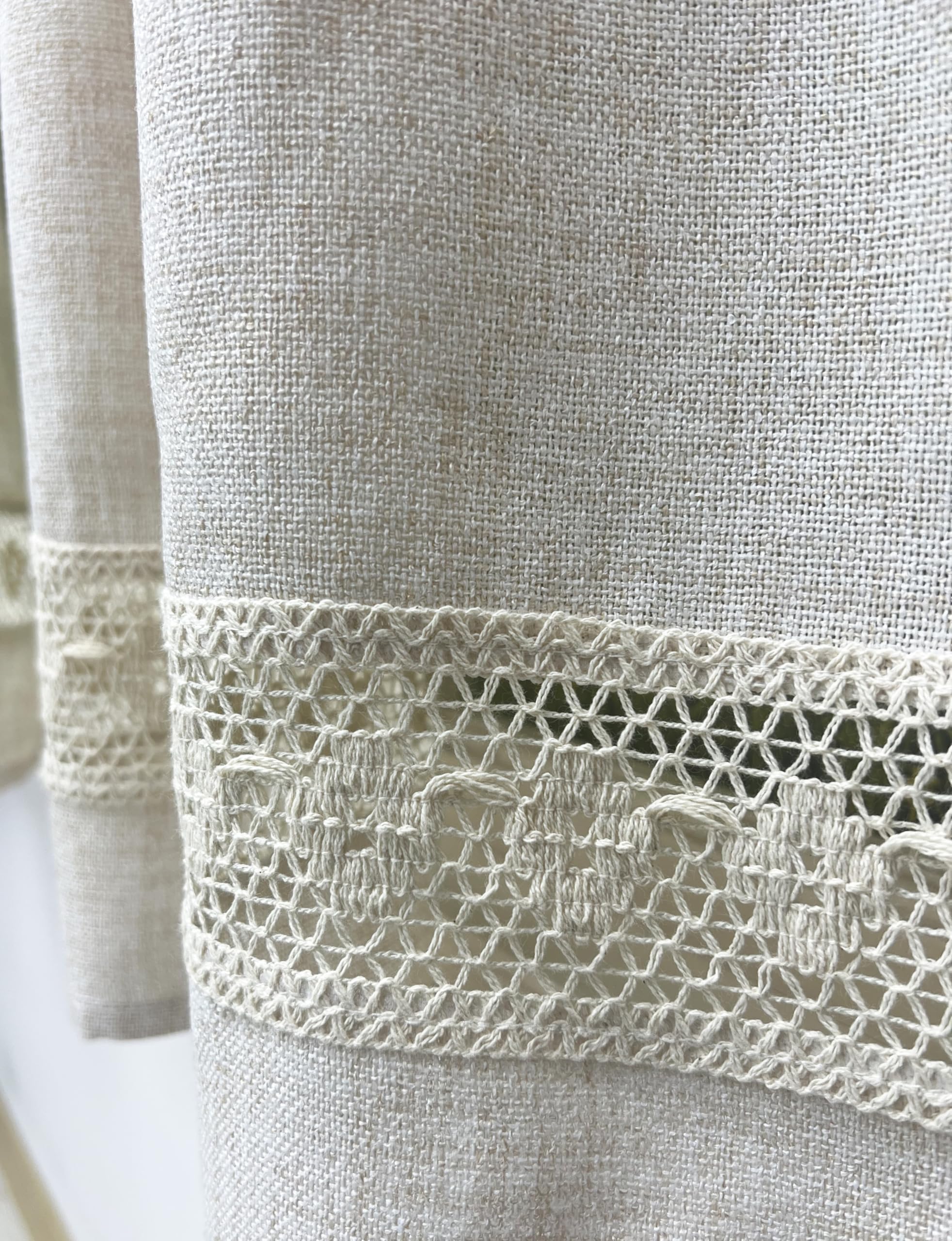 Rooney 2PC Sheer Voile Ruffled Kitchen Curtain Tiers (White, 28