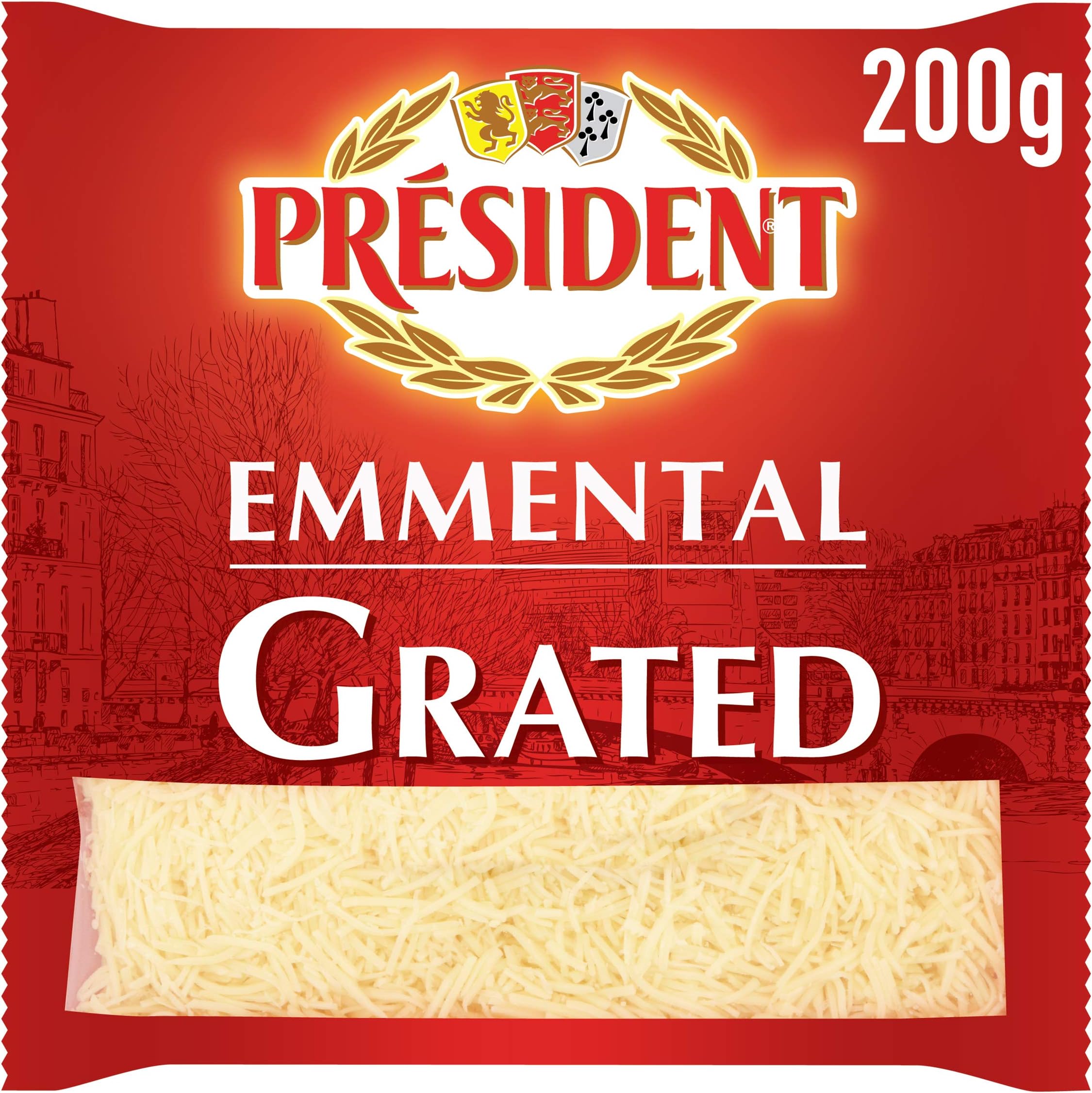 President Emmental Grated, 200g
