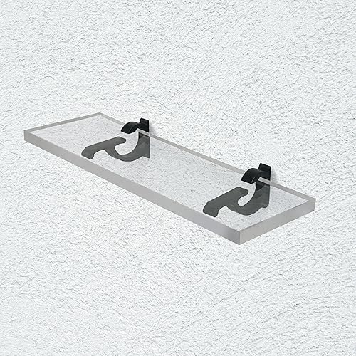 Miniatura 4 de Estantes de acrílico transparente de 11.5 pulgadas, 34 pulgadas de grosor, estantes flotantes transparentes montados en la pared para dormitorio,