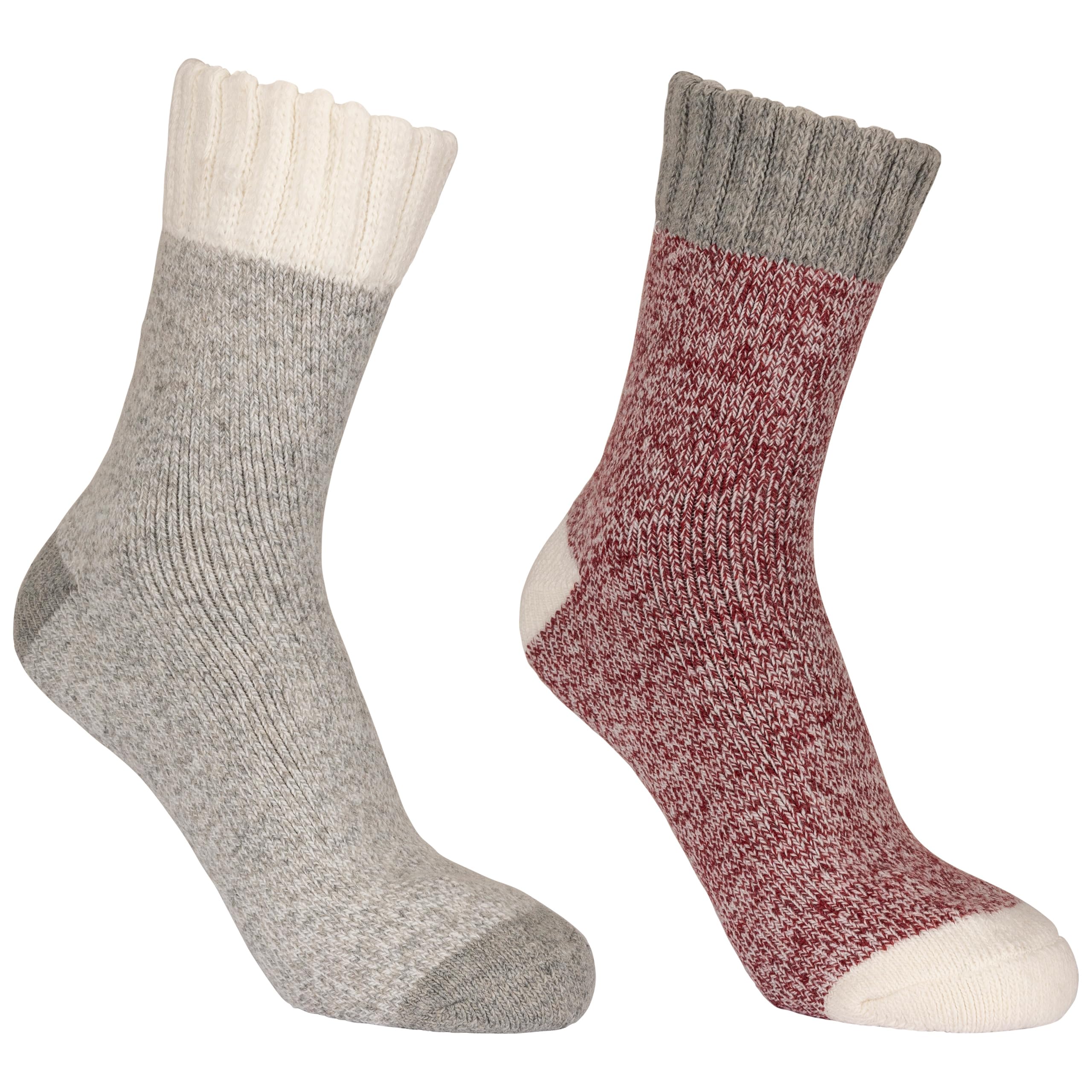 Trespass Unisex Grey Marl / Cherry Marl Adults Walking Active Socks Comfort Fit Moisture Wicking Inigo Size 3-6