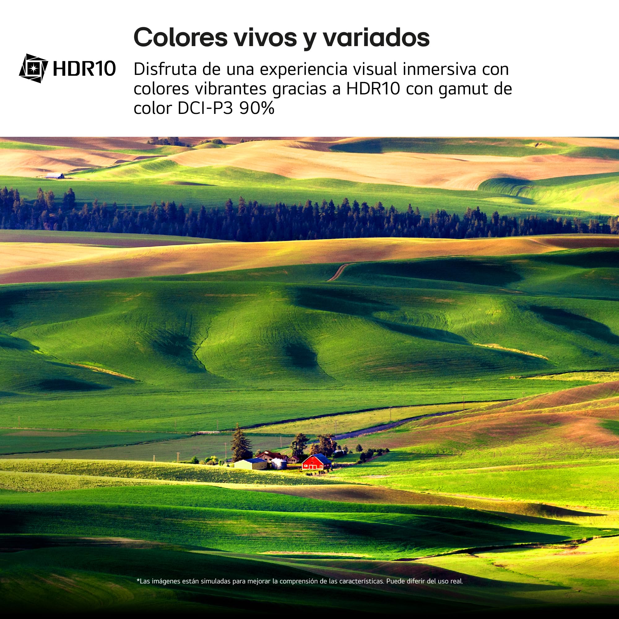LG 27US500-W - Monitor 4K UltraHD 27", Panel IPS 3840x2160 (16:9), HDR10, Super Resolution+, DCI-P3 90%, 2× HDMI 2.0 y DisplayPort 1.4, 60 Hz, 5 ms, Inclinación Ajustable, Blanco
