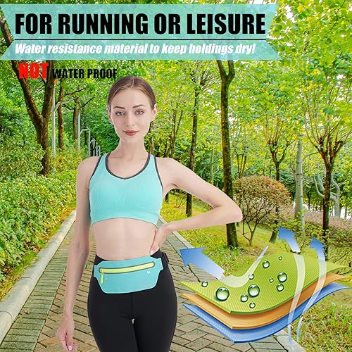 Miniatura 3 de USHAKE Cinturón de correr delgado, bolsa de cintura ultra ligera sin rebote, cinturón de entrenamiento deportivo, bolsa de cintura para Apple