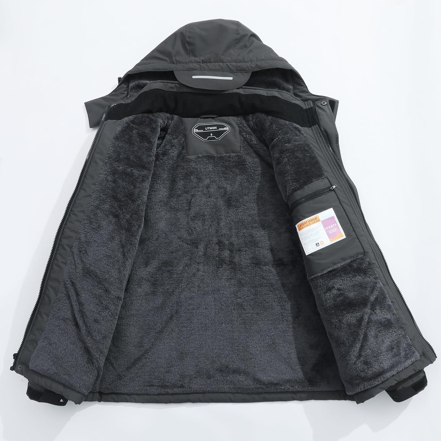 Men's Ski Jacket Winter Warm Snow Coat Waterproof Windbreaker Hooded Work Outerwear Snowboarding Jackets - Image 4