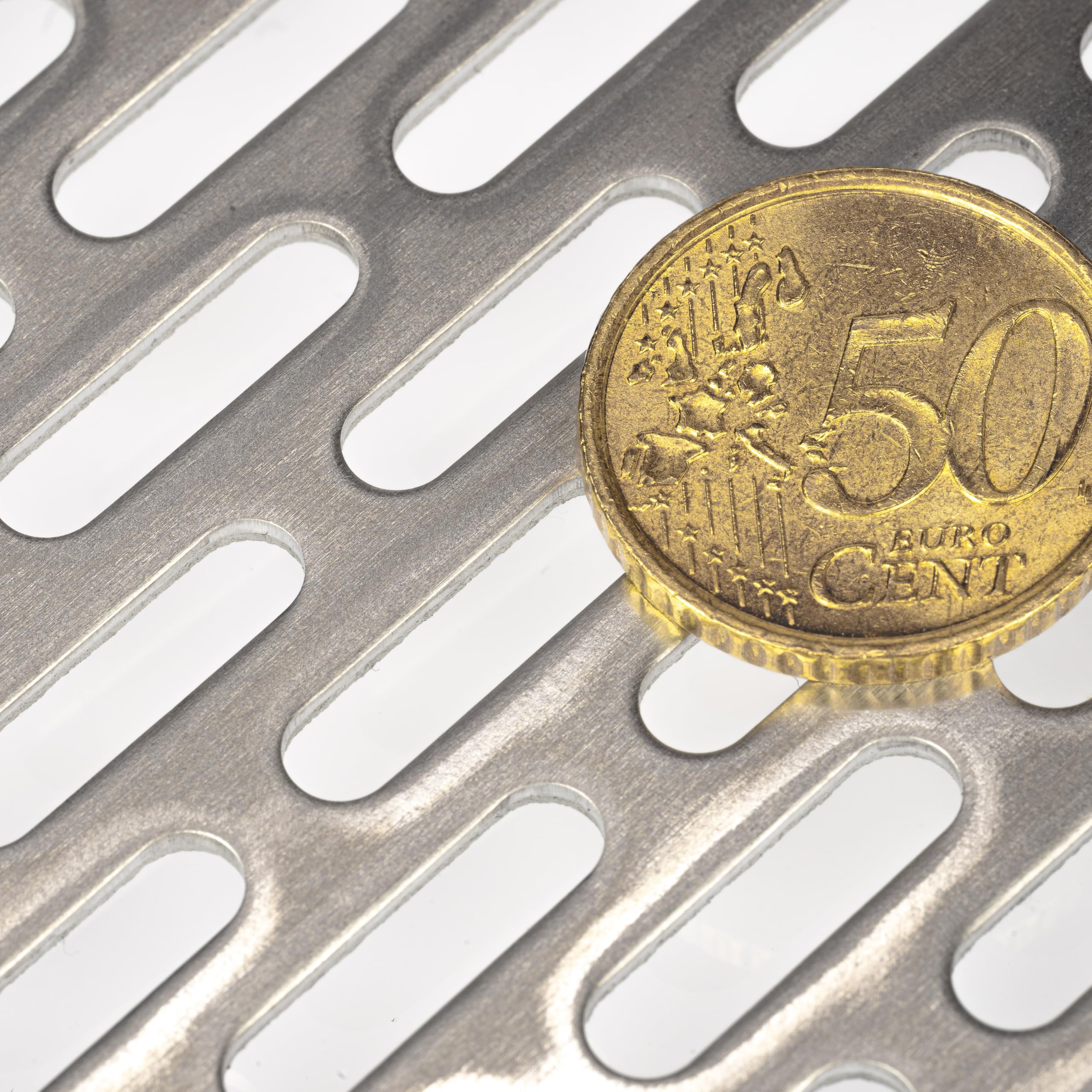 Aluminium Lochblech LV5x20 2mm dick (500 mm, 450 mm)