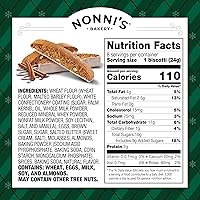 Vista 2 de Nonni's Gingerbread Biscotti Holiday Cookies - 2 Boxes Gingerbread Cookies - Gingerbread Christmas Cookies w/Almonds & White Icing - Biscotti