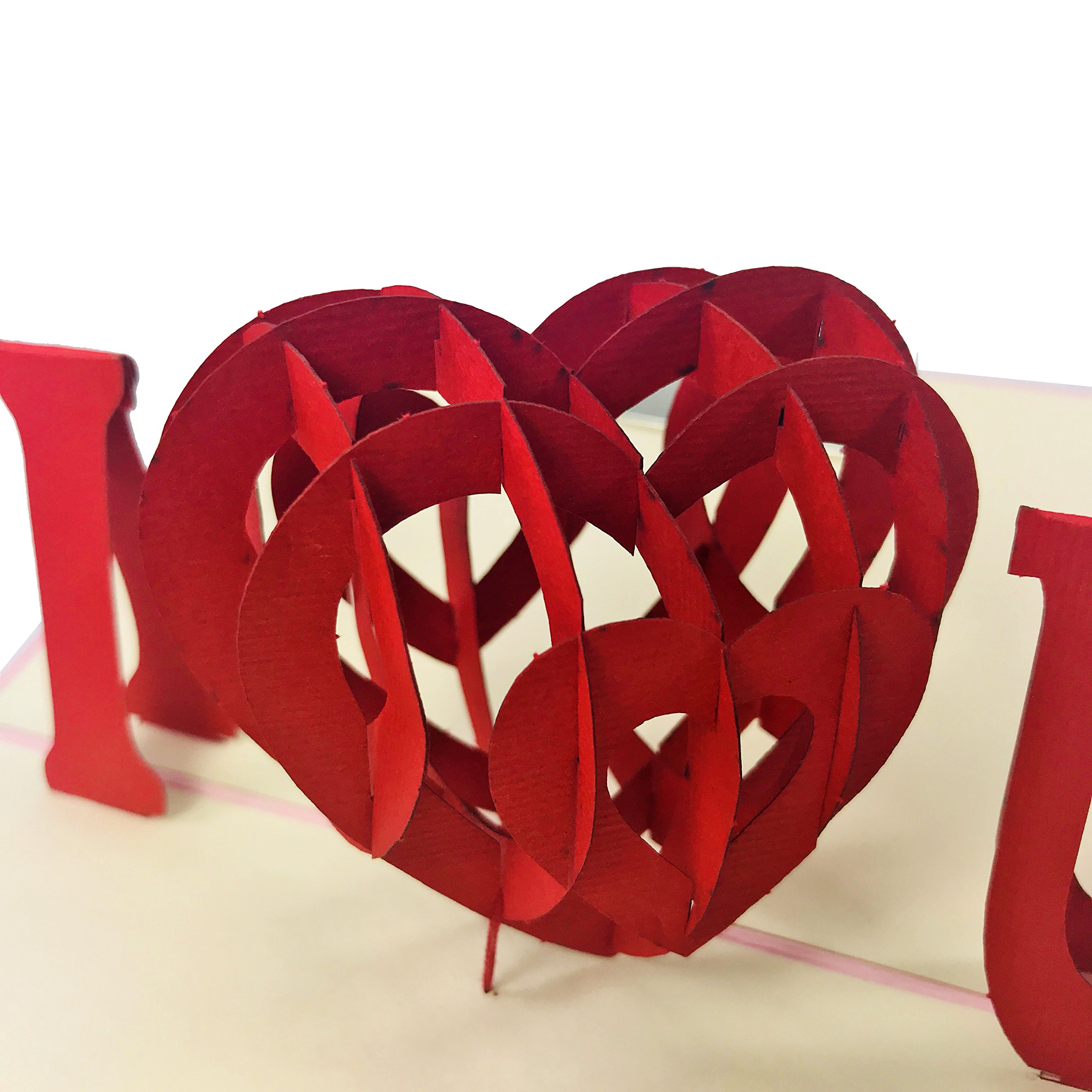 Tarjeta 3D Pop Up Hecha A Mano – Origami De Amor – Compromiso, Boda O San Valentín
