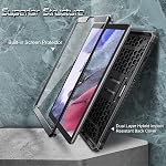 Fintie Shockproof Case for Samsung Galaxy Tab A7 Lite 8.7 inch 2021 Model (SM-T220/T225/T227), Tuatara Rugged Unibody Hybrid Full Protective Bumper Kickstand Cover w/Built-in Screen Protector, Black