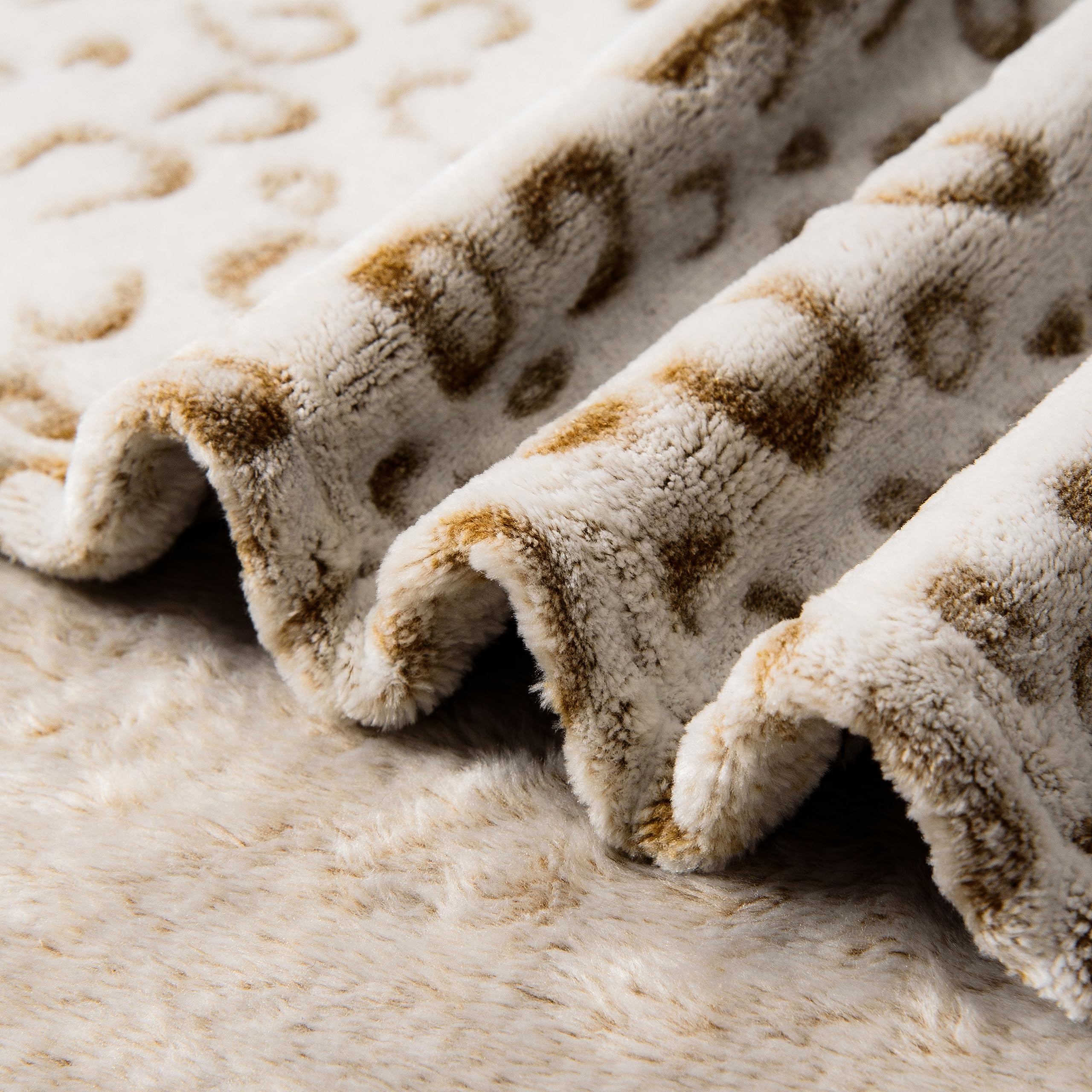 Excellent Couverture Polaire 3D En Flanelle Léopard, 300 GSM