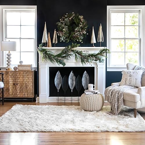 Miniatura 10 de nuLOOM Latonia - Alfombra moderna de pelo sedoso, 2 pies 6 pulgadas x 8 pies, color plateado