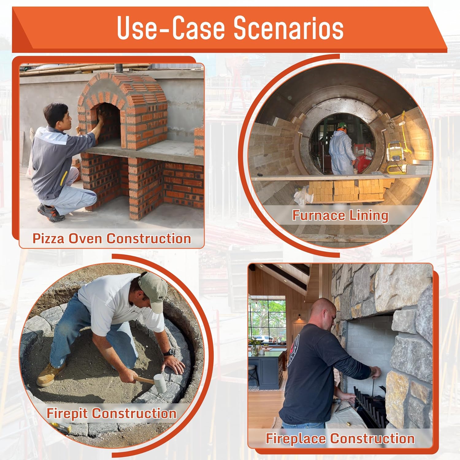 Dense Castable Refractory Cement for Forge - Furnace Cement High Temperature - 3270F Rated - 22 LBS - 94% Alumina Fireplace Cement Refractory for Casting Purpose Like Fire Bricks, Pizza Oven, etc...