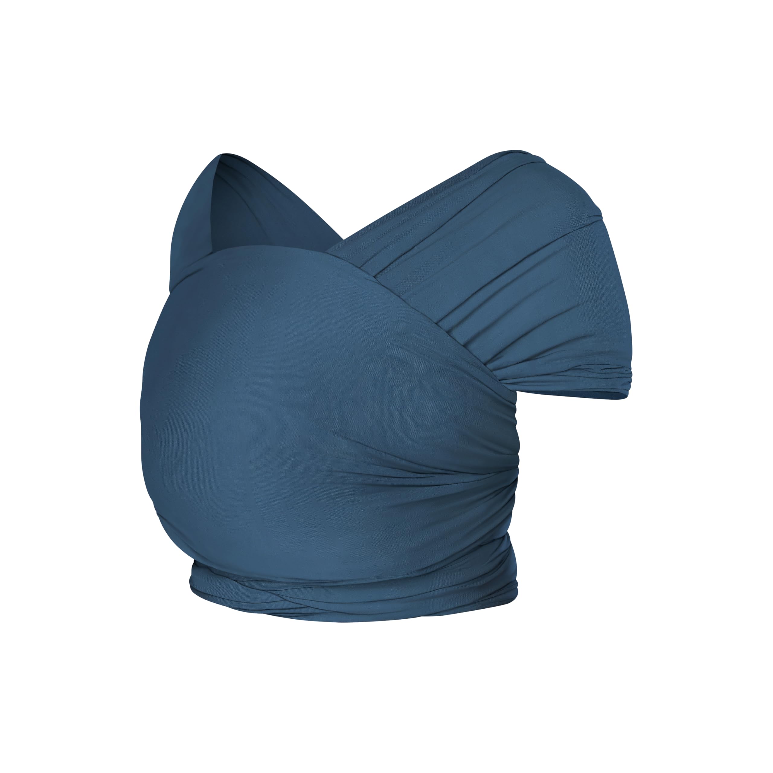 Ergobaby Chusta dla noworodków od urodzenia do 11 kg, dzianinowa chusta Aura z tkanin pochodzących z recyklingu, elastyczna i oddychająca, uniseks, granatowa (Twilight Navy)