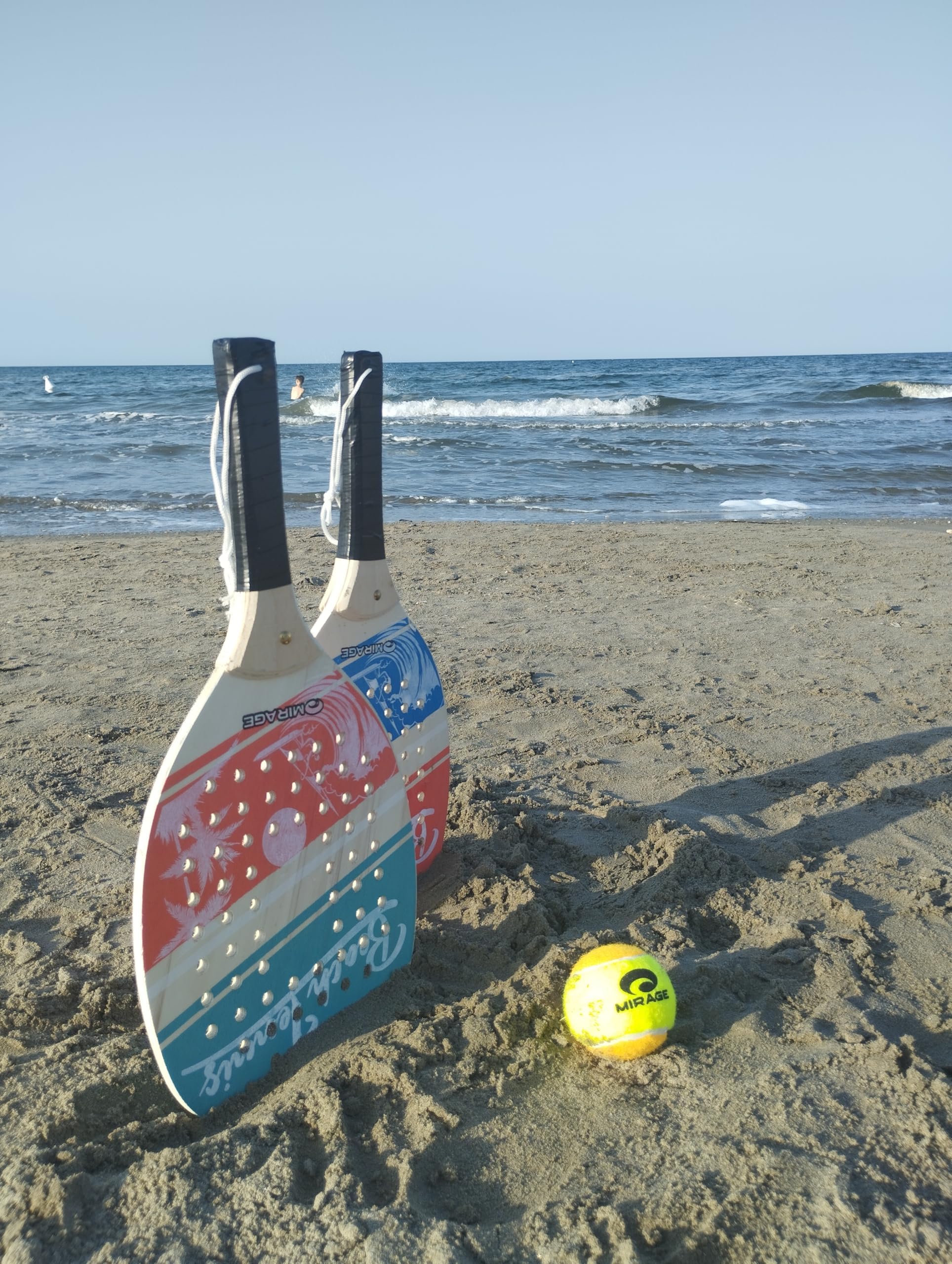 Raquette de plage Tennis balles souples légère résistante jeux plein air mer plage jardin enfants adultes