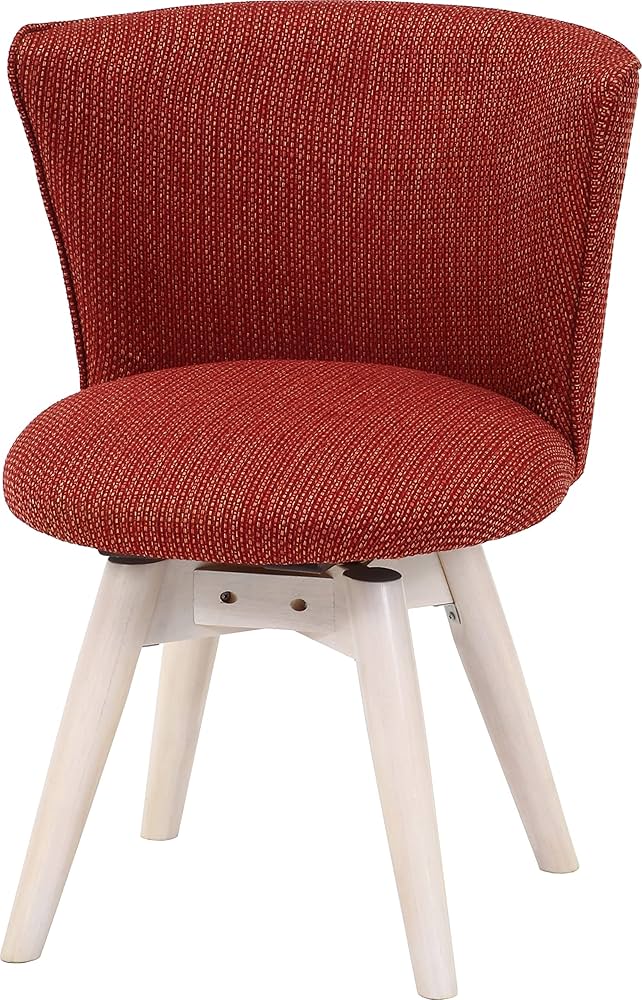 【美品】不二貿易 ダイニングチェア クラム　ファブリック 回転式　2脚セット Amazon｜不二貿易 チェア 幅50×奥行52×高さ68㎝ オレンジ