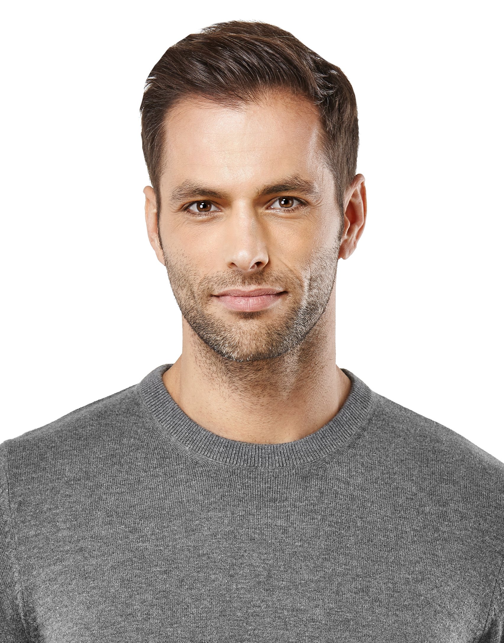 Vincenzo Boretti Maglione-Pullover Elegante da Uomo, Disegno Classico con Collo-a V, Manica-Lunga, Taglio Aderente/Slim-Fit, Caldo - Ideal per Inverno, Autunno, Mezza Stagione