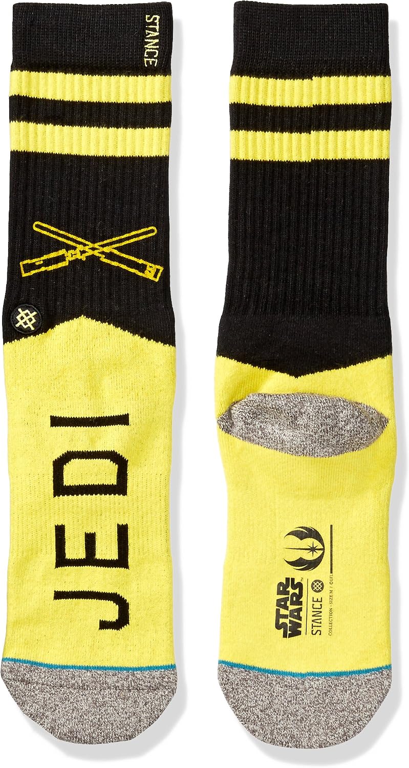 Stance Men's Varsity Jedi Star Wars Classic Crew Sock, Yellow, Medium