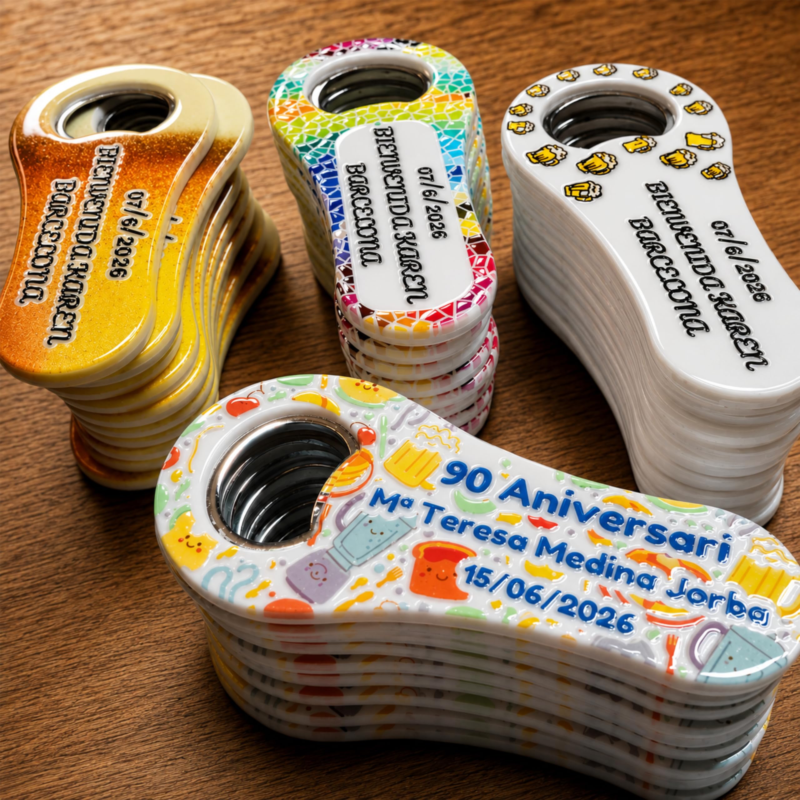 Abrebotellas personalizado imán nevera 10 50 100 unidades para eventos bares regalos comunión