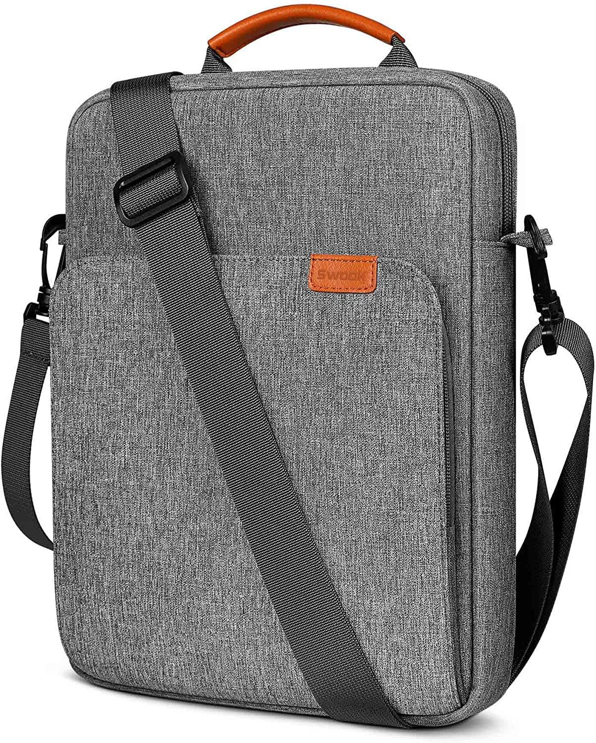 SwooK 13-13.3 inch Universal Laptop Compatible Sleeve Shoulder Bag Carrying Case for 13" Macbook Air, Pro, iPad 12.9, Surface Pro, ASUS Zenbook Vivobook,Dell Xps, Hp Envy Laptop Sleeves Bag
