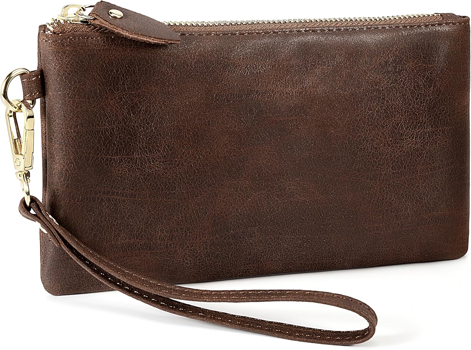 YALUXE Genuine Leather Wristlet Handbags Purses Cell Phone Pocket Clutch Wallet Crossbody Bags for Women