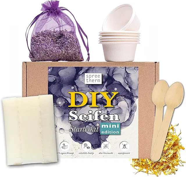Spreetherm DIY Soap Set - Vegan Core Soap, Natural Ingredients, Oparfymerad Tvål