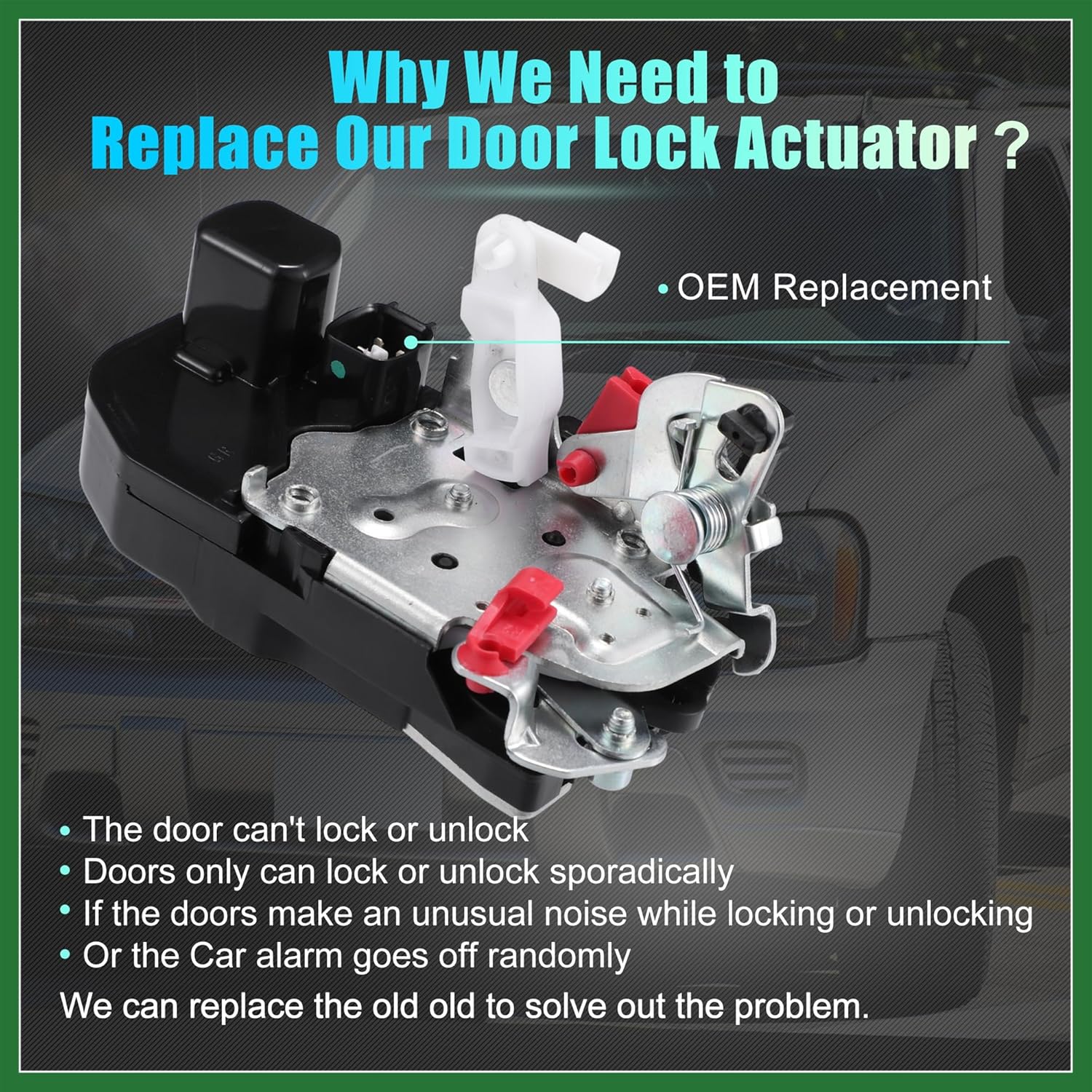 Motoforti Rear Right Side Power Door Lock Actuator Motor for Dodge Durango 2004 2005 2006 2007 2008 2009 for Chrysler Aspen 2007 2008 2009 No.55364110AB Long-lasting