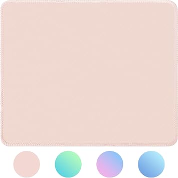 Bloss Small Mouse Pad, Mouse Pad Cute, Desk Matt for Keyboard and Mouse, Beige Mousepad with Stitched Edges, Keyboard Pad for Gaming, Office, Home11.8 x 9.8 Inches / 3mm