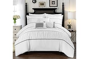 Cheryl Pleated Ruffle 10-Piece Queen Comforter Set: The Epitome of Chic Bedding