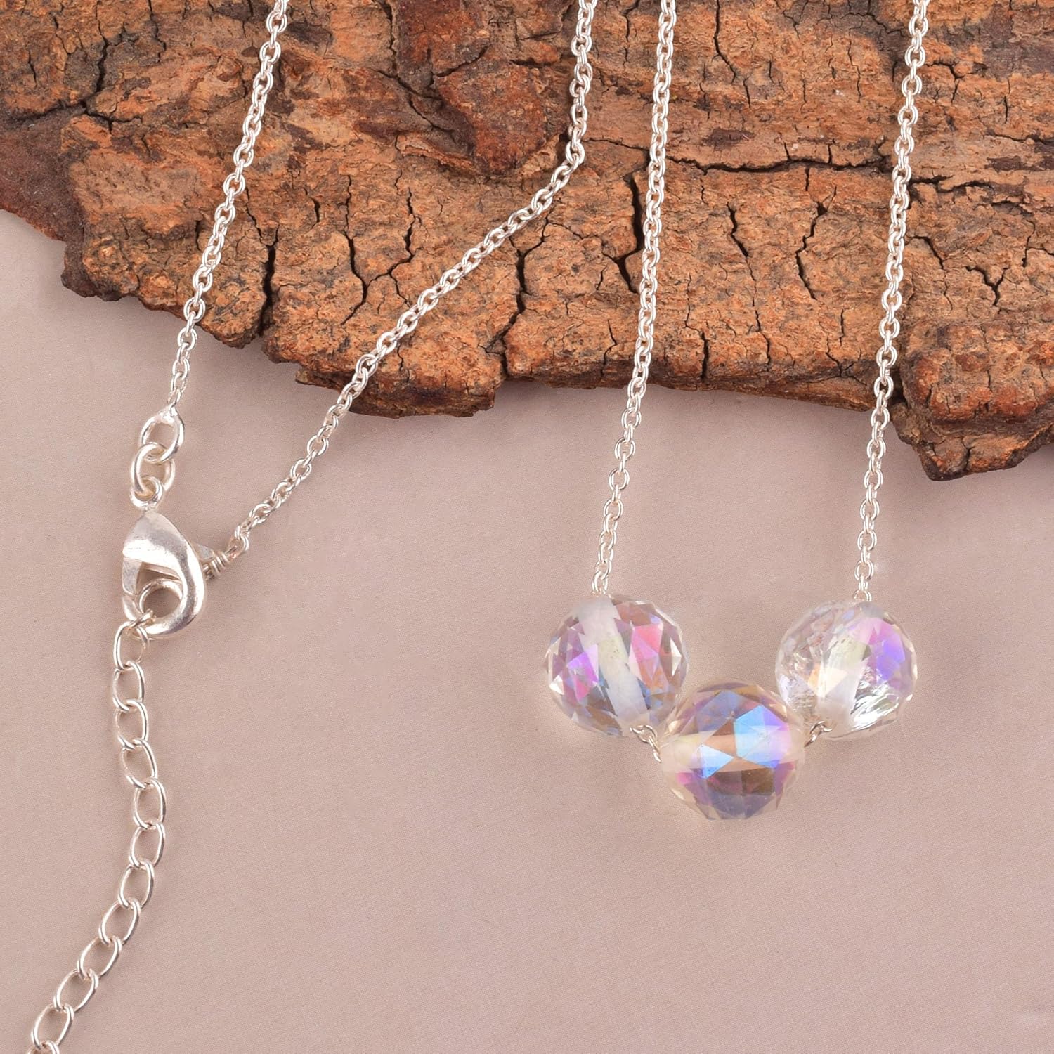 Dainty Angel Aura Quartz Crystals Pendant Necklace, Protection Gemstone Necklace, Energy Healing Spiritual Crystals, Birthday, Gift for Women, Gemstone Jewelry 18 inch AAA+ Quality (angel aura C) - Image 7