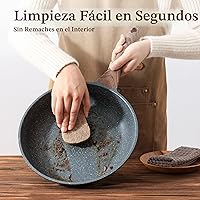 Vista 6 de SENSARTE Sartén antiadherente con tapa, sartén para tortillas con tapa, sartén para huevos saludables para chef, sartén de cocina, sin PFOA
