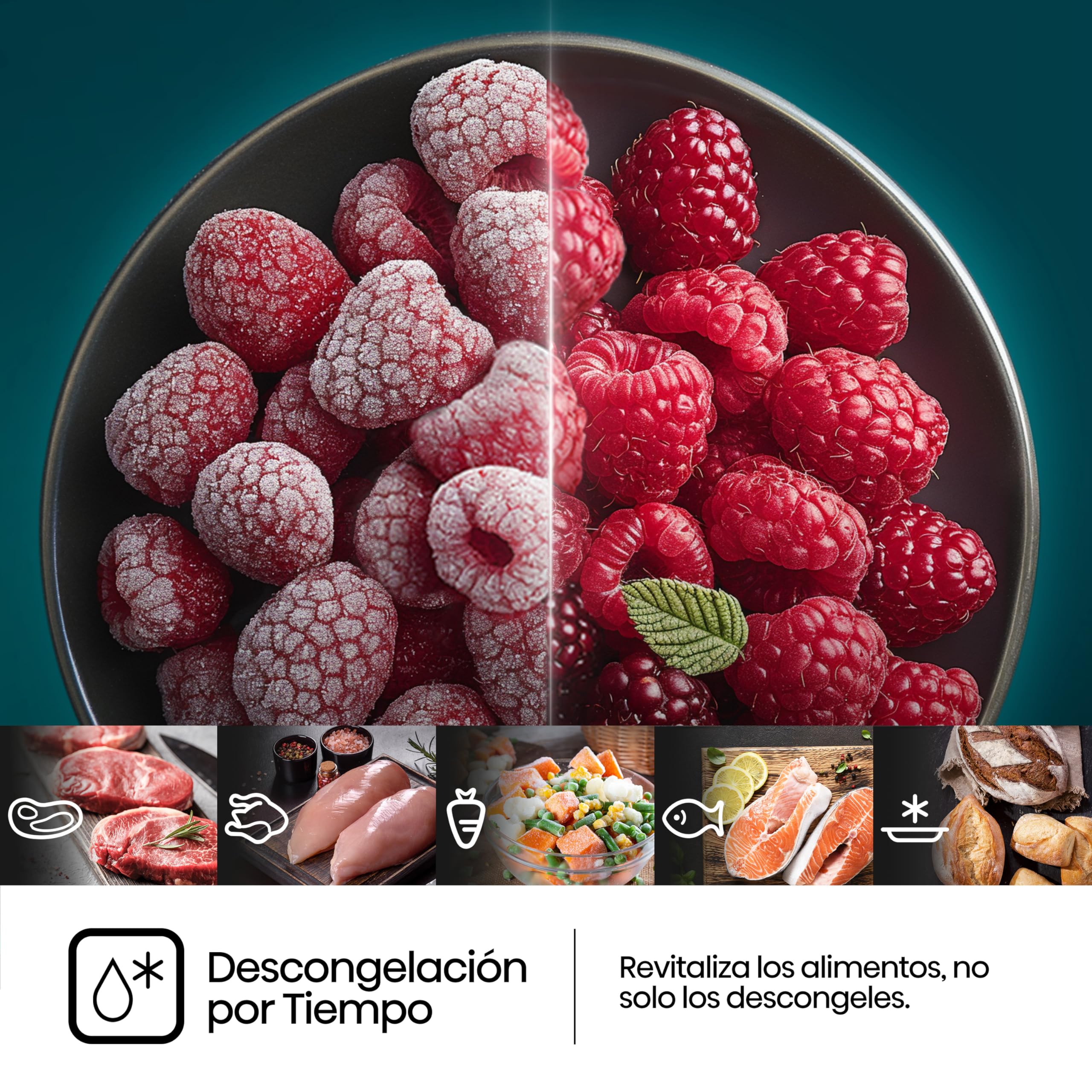 Hisense H23MOBS5HG4 - Microondas Digital con Grill 23 Litros, 1000W, Revestimiento Cerámico, Cristal Premium, Modo ECO, Descongelación programada, 10 Niveles de Potencia, Fácil Limpieza