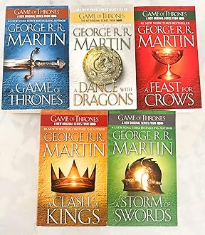 FIVE-BOOK GEORGE MARTIN SET: THRONES, KINGS, SWORDS, CROWS, DRAGONS (Song of Ice & Fire) Hardcover – 1 January 1996