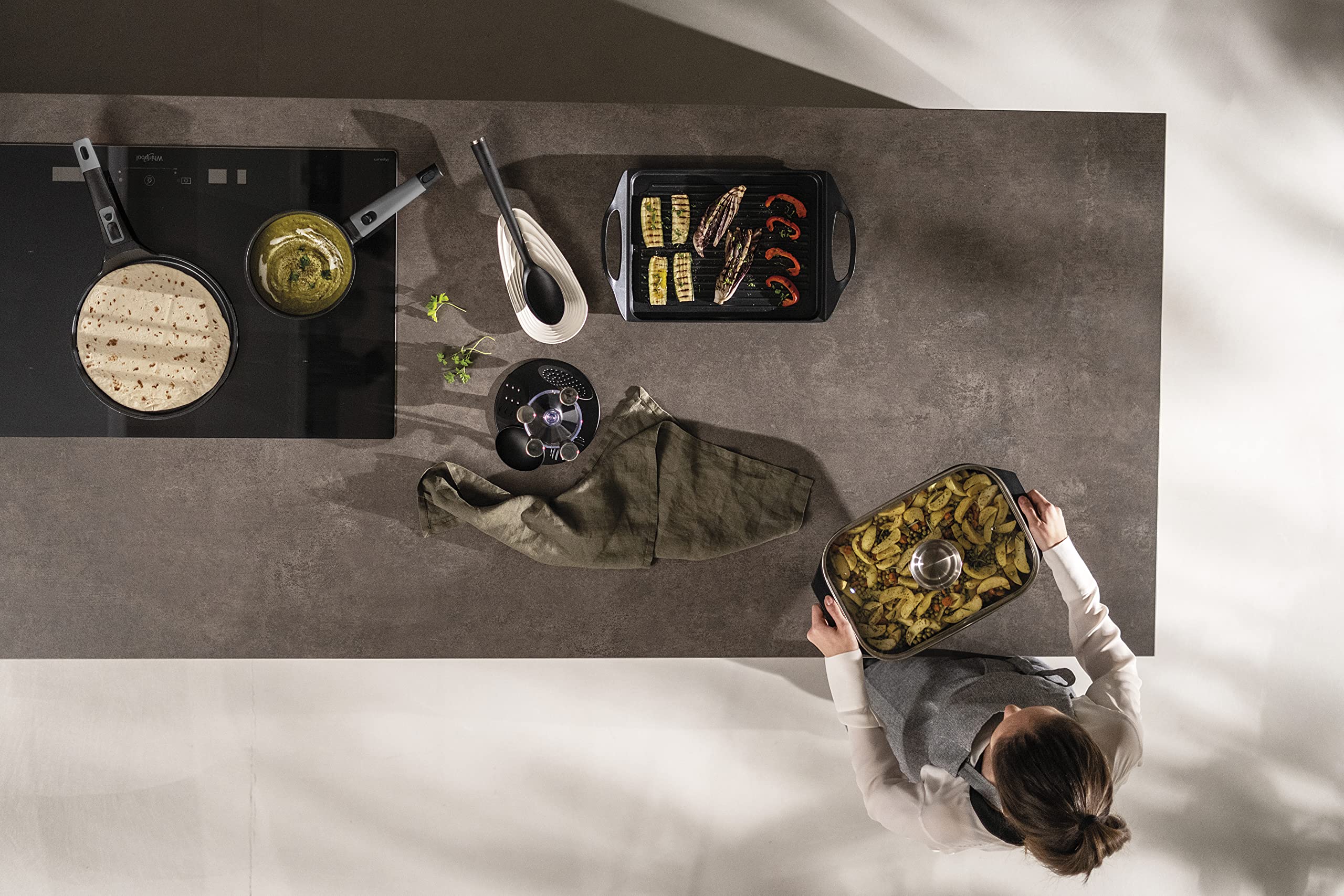 GUZZINI PENTOLA CASSERUOLA ø 18 CM 'COOK&SPACE' ANTRACITE, CUCINA