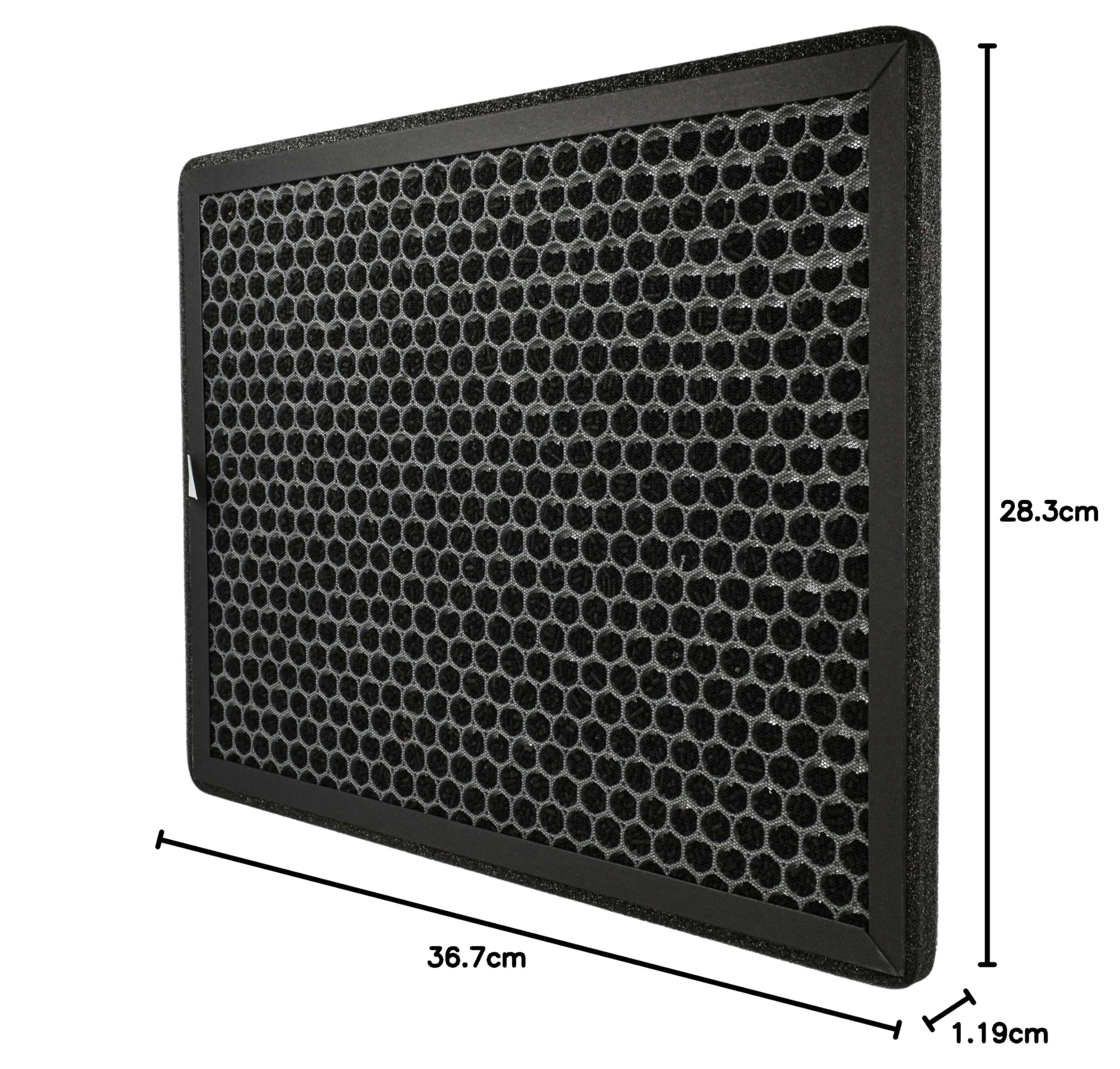 vhbw 5 x filtr z węglem aktywnym, kompatybilny z Philips AC2882/10, AC2887/10, AC2889/10, AC3829/10, oczyszczacz powietrza - filtr powietrza, czarny