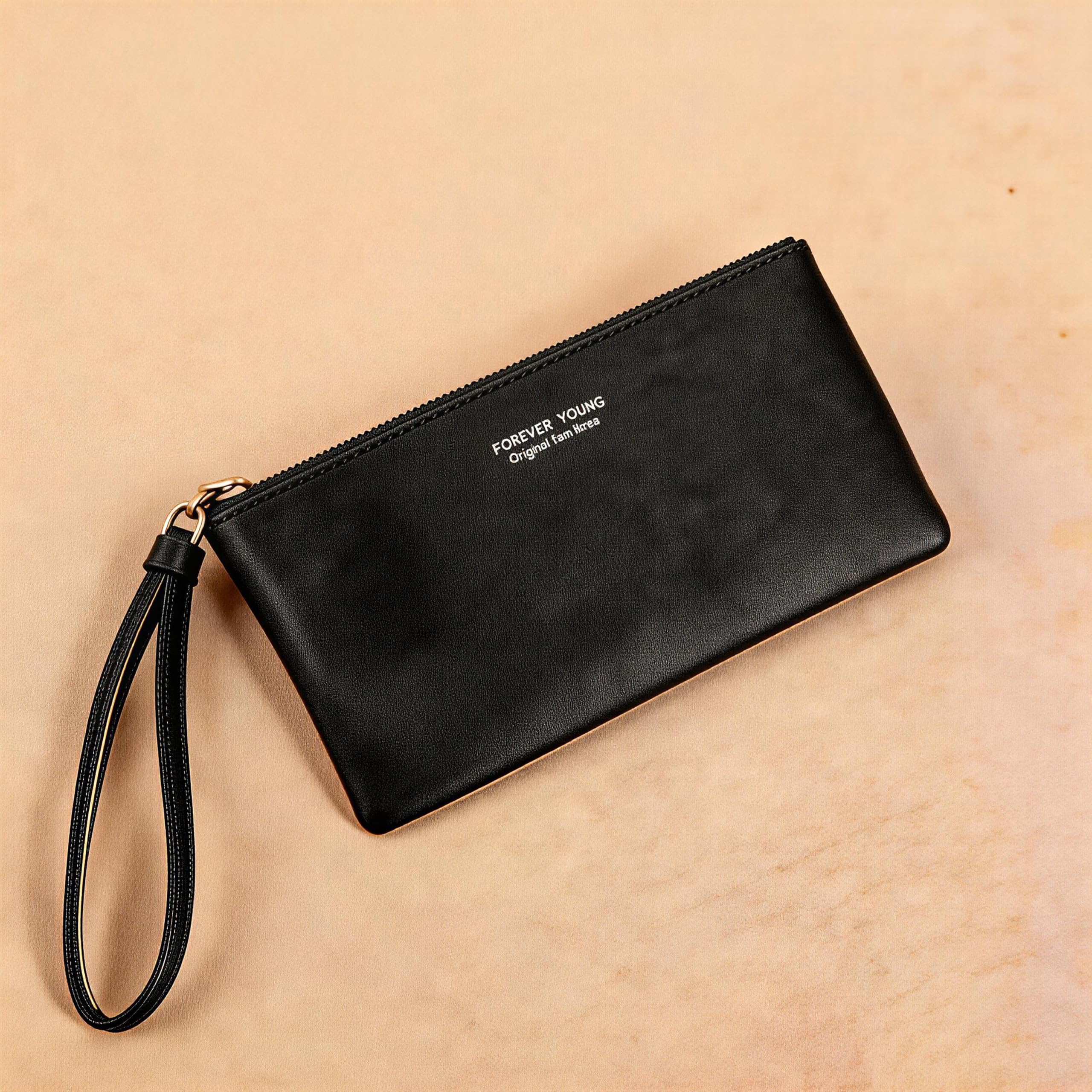 Wristlet Wallets for Women, Leather Wristlet Clutch Cell Phone bag Coin Purses and Handbags