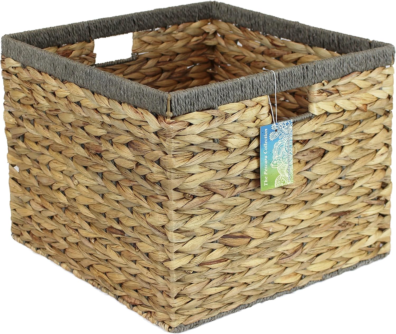 Water Hyacinth round and Square log baskets. Wood & kindling storage