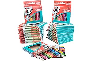 IDIY 288-Count Bulk Wax Crayons for Classroom