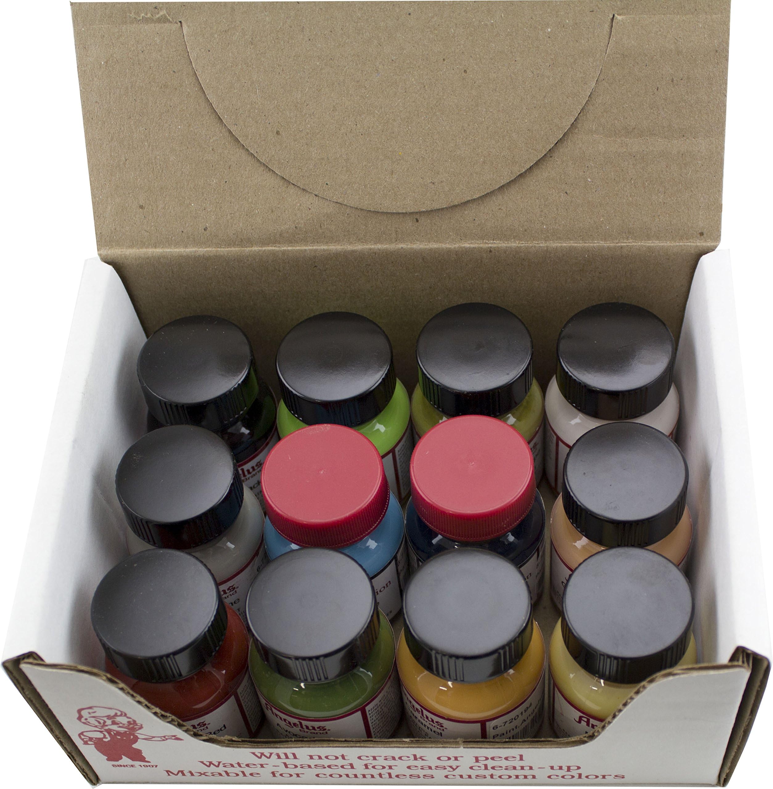 JWONG Angelus Limited Edition Surprise Acrylic Paint 12 PACK With Paint Brush Set