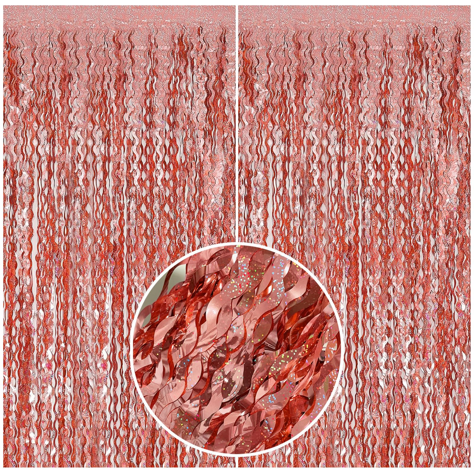 Shimmering Foil Fringe Backdrop - Party Decorations -15