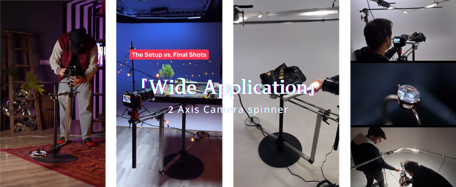 Amazon.com: DF DIGITALFOTO 2 Axis 360 Rotation Camera Spinner