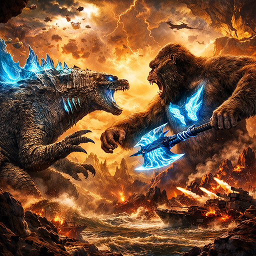 wütender Gorilla und riesiger Dinosaurier 3D-Monster-Kampfspiele