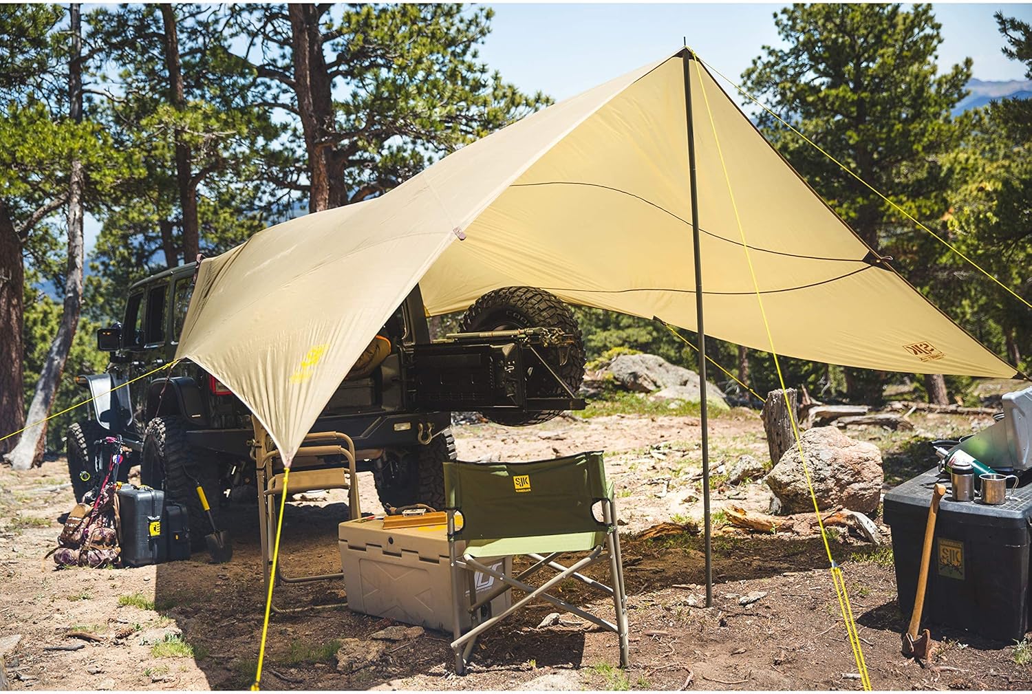 Slumberjack Roadhouse Tarp, Hunting Camping Overland Shelter, Khaki Slumberjack Roadhouse Tarp, Hunting Camping Overland Shelter, Khaki