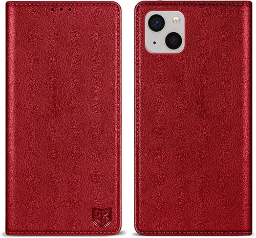 Miniatura 27 de ZZXX Funda tipo cartera para iPhone 15 Pro con bloqueo RFID, soporte de ranura para tarjetas, funda protectora de cuero magnético fuerte para iPhone