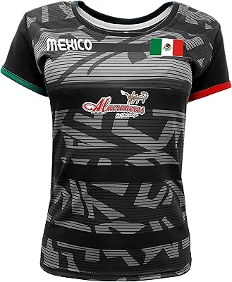 Women Jersey Mexico Alacraneros de Durango 100% Polyester Black/Grey (Medium)