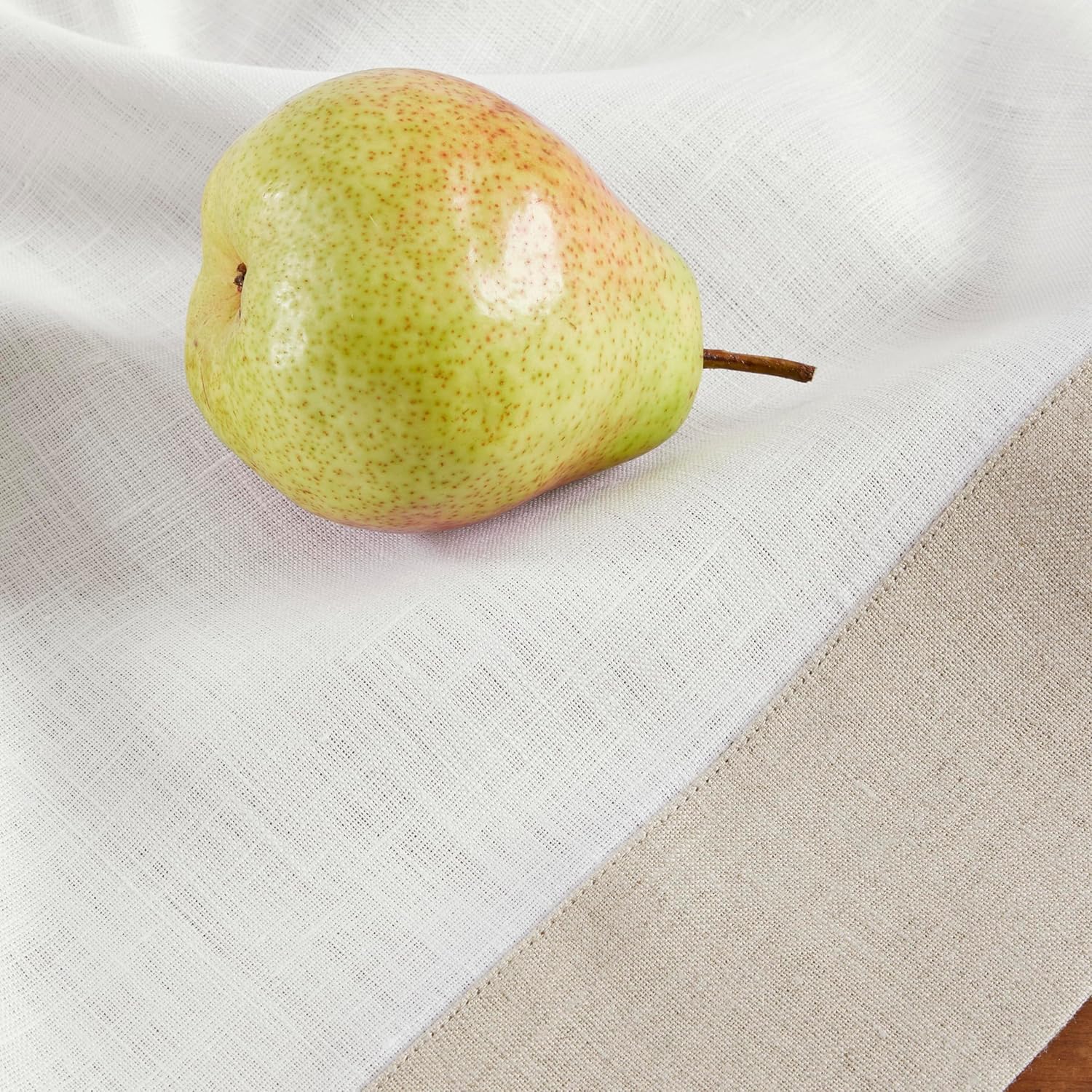 Solino Home Linen Tablecloth 60 x 120 Inch - 100% Pure Linen Natural and White Table Cloth for Rectangle Tables - Contempo, Machine Washable Tablecloth for Winter, Spring, Easter, Mothers Day - Image 6