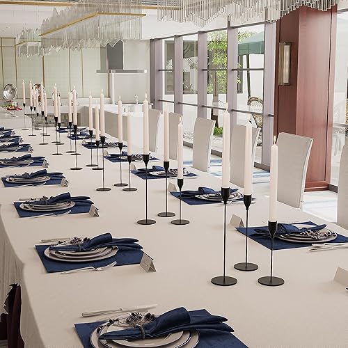 Miniatura 26 de Portavelas cónicos dorados, juego de 3 portavelas de metal para decoración de candelabros, ideal para centro de mesa de manto, bodas, comedor, Oro